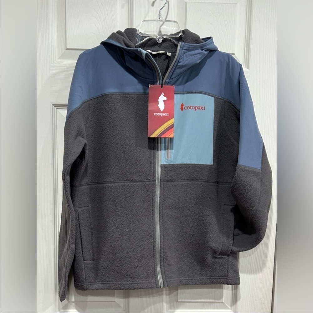 Cotopaxi Women's XL Arabazo Hooded Jacket Tempest Cinder Grey Blue Full Zip NWT